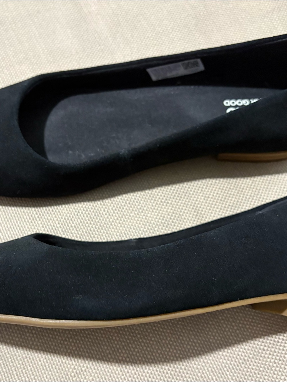 Tom’s Ballet Flat size 7 1/2 Black Suede Women's